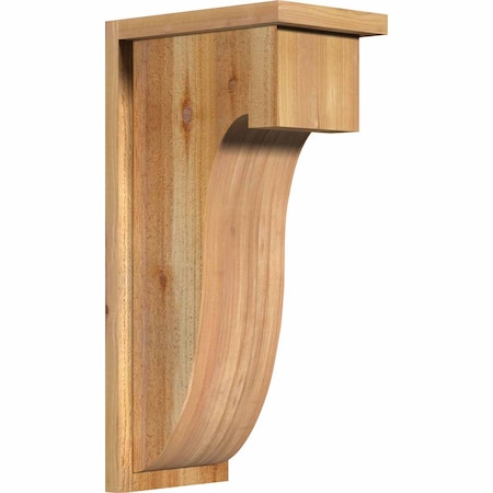 Ekena Millwork Del Monte Rough Sawn Corbel w/Backplate, Western Red Cedar, 8"W x 12"D x 24"H COR08X12X24DEL01RWR